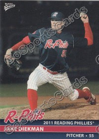 2011 Reading Phillies Jake Diekman