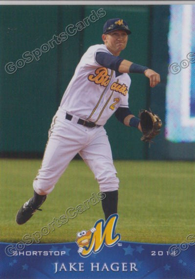 2014 Montgomery Biscuits Jake Hager