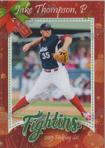 2015 Reading Fightins Phillies Holiday Xmas Jake Thompson