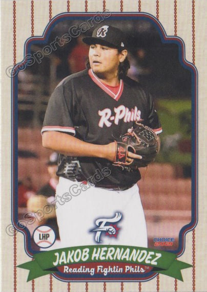 2021 Reading Fightin Phils Jakob Hernandez