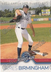 2012 Lakewood BlueClaws James Birmingham
