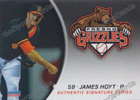 2015 Fresno Grizzlies James Hoyt