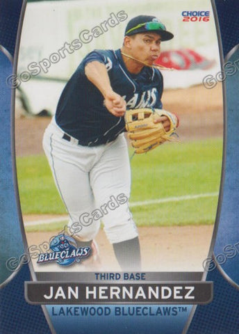 2016 Lakewood BlueClaws Jan Hernandez