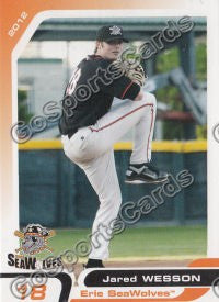 2012 Erie Seawolves Jared Wesson