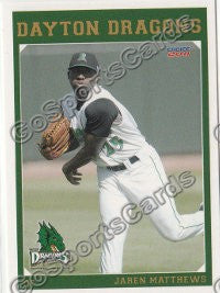 2011 Dayton Dragons Jaren Matthews