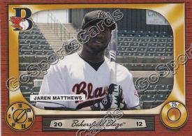 2012 Bakersfield Blaze Jaren Matthews
