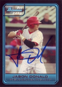 Jason Donald 2006 Bowman #63 (Autograph)