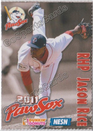 2011 Pawtucket Red Sox Dunkin Donuts Jason Rice