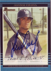Javier Colina 2002 Bowman #164 (Autograph)