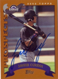 Javier Colina 2002 Topps #127 (Autograph)