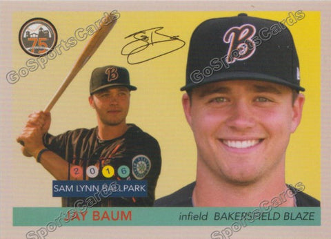 2016 Bakersfield Blaze Jay Baum