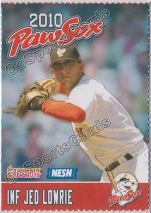 2010 Pawtucket Red Sox Dunkin Donuts Jed Lowrie