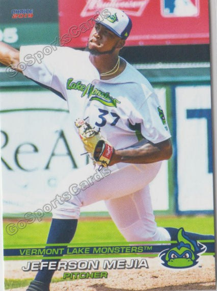 vermont lake monsters baseball 2019 Vermont Lake Monsters Jeferson Mejia – Go Sports Cards