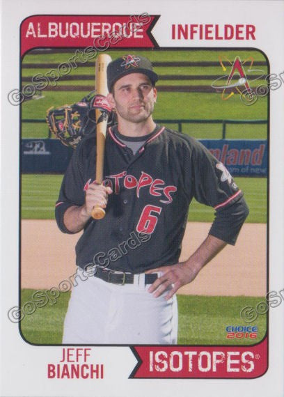 2016 Albuquerque Isotopes Jeff Bianchi