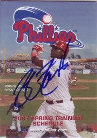 Jeff Farnsworth 2007 Phillies Spring Training Pocket Schedule (Autograph)