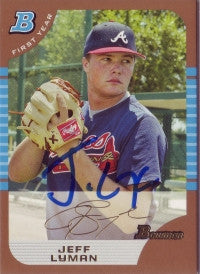 Jeff Lyman 2005 Bowman Draft Picks Gold #112 (Autograph)