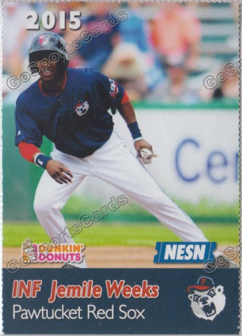 2015 Pawtucket Red Sox SGA Dunkin Donuts Jemile Weeks