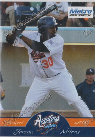 2013 Rockford Aviators Jereme Milons