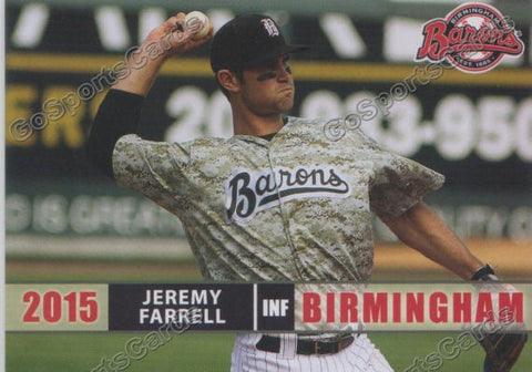 2015 Birmingham Barons Jeremy Farrell