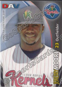 2008 Cedar Rapids Kernels DAV Jeremy Moore
