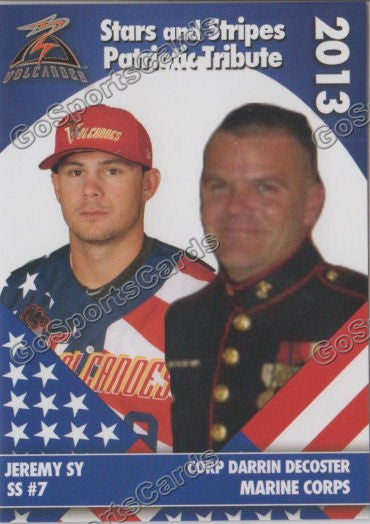 2013 Salem Keizer Volcanoes Stars and Stripes SGA Jeremy Sy