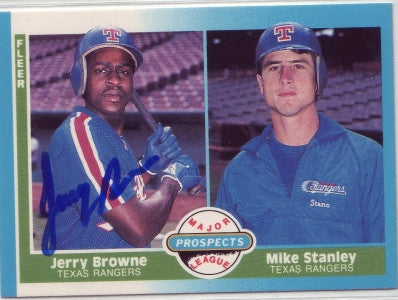 Jerry Browne 1987 Fleer Prospects (Autograph)