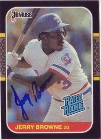 Jerry Browne 1987 Donruss Rated Rookie (Autograph)