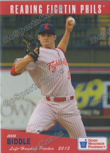 2013 Reading Fightins Phils Updated SGA 2nd Jesse Biddle