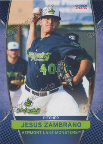 2016 Vermont Lake Monsters Jesus Zambrano