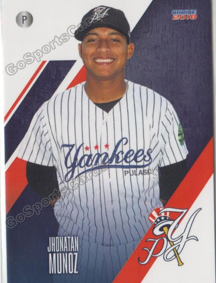 2018 Pulaski Yankees Jhonatan Munoz