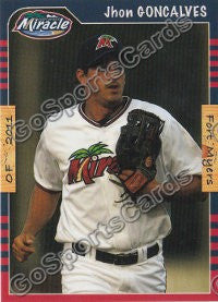 2011 Fort Myers Miracle Jhonathan Jhon Goncalves