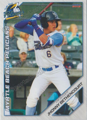 2019 Myrtle Beach Pelicans Jhonny Bethencourt