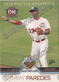 2012 Pacific Coast League Top Prospect PCL Jimmy Paredes