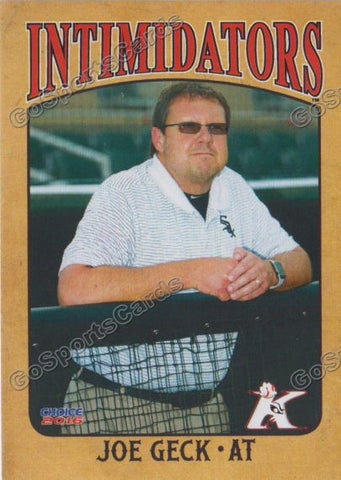  2016 Kannapolis Intimidators Joe Geck