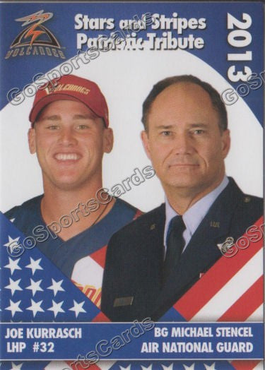 2013 Salem Keizer Volcanoes Stars and Stripes SGA Joe Kurrasch