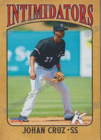  2016 Kannapolis Intimidators Johan Cruz