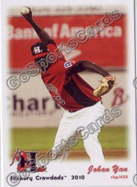 2010 Hickory Crawdads Johan Yan