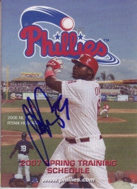 John Ennis 2007 Phillies Spring Training Pocket Schedule (Autograph)