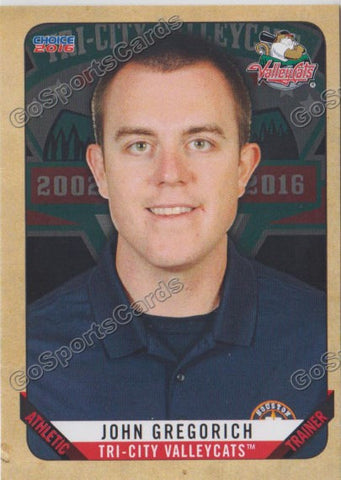 2016 Tri City ValleyCats John Gregorich