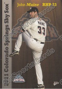 2011 Colorado Springs Sky Sox John Maine