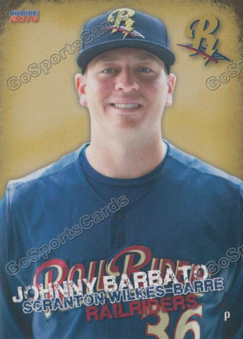 2016 Scranton Wilkes Barre RailRiders Johnny Barbato