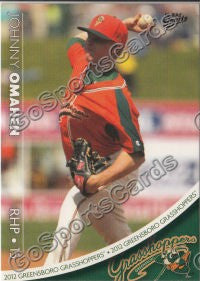 2012 Greensboro Grasshoppers Johnny Omahen