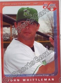 2007 Midwest League Top Prospects Johnny John Whittleman
