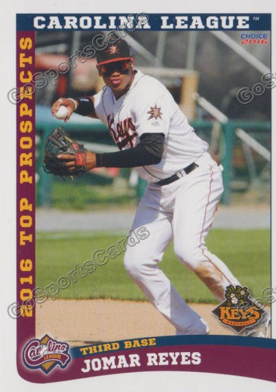 2016 Carolina League Top Prospect Jomar Reyes