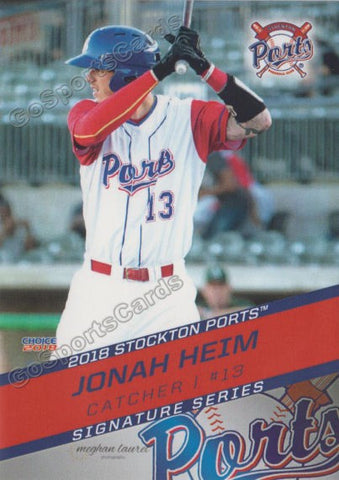 2018 Stockton Ports Jonah Heim