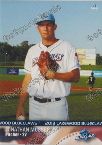 2013 Lakewood BlueClaws Jonathan Musser