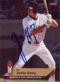 Jordan Henry 2010 Kinston Indians (Autograph)