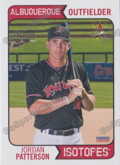 2016 Albuquerque Isotopes Jordan Patterson