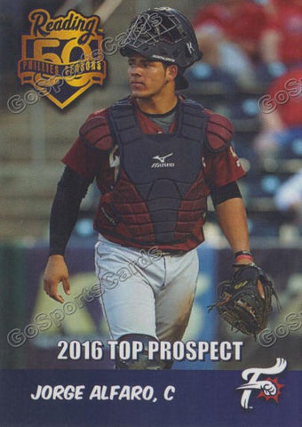 2016 Reading Fightin Phils Top Prospect 25 Jorge Alfaro
