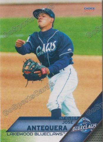 2017 Lakewood BlueClaws Jose Antequera